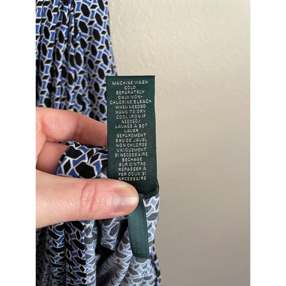 Lauren Ralph Lauren Faux Wrap Stretch Knit Print Midi Dress 12 Work Wear Preppy - Picture 6 of 6